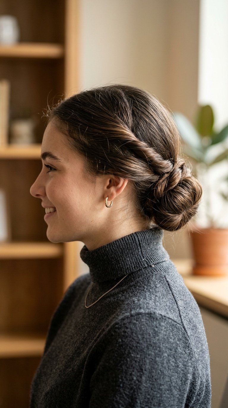 Triple Twisted Low Bun