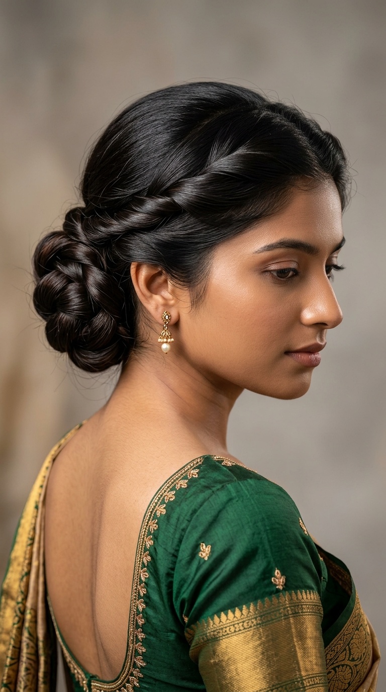 Triple Twisted Low Bun