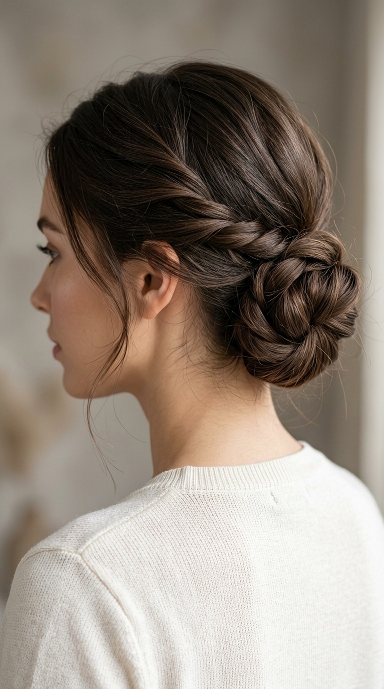 Triple Twisted Low Bun