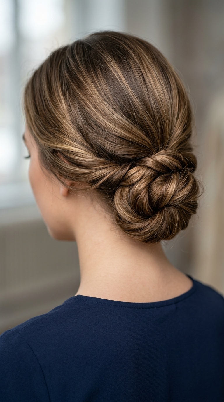 Triple Twisted Low Bun
