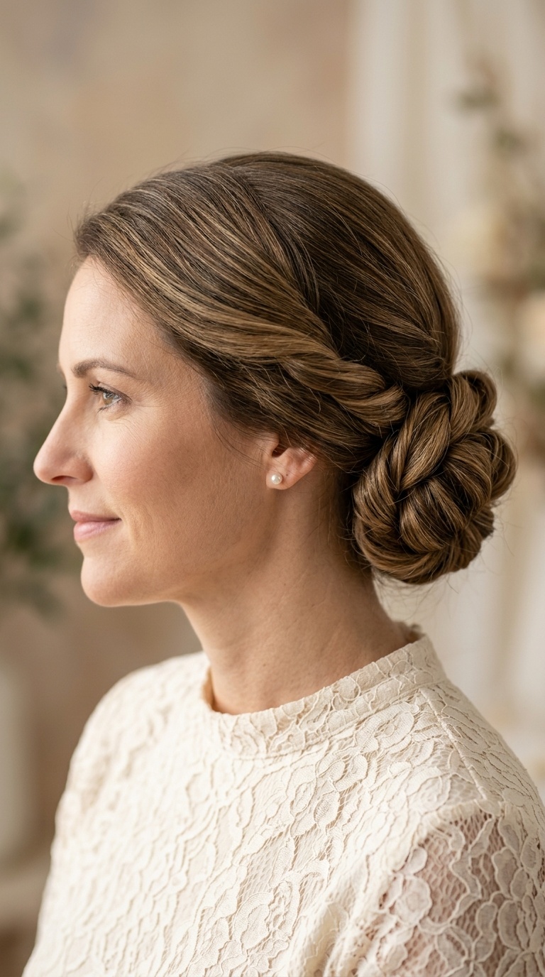 Triple Twisted Low Bun