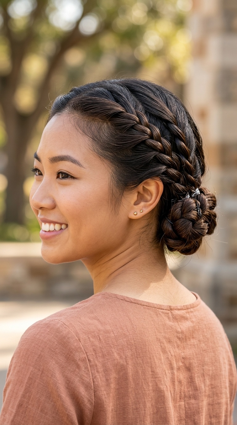 Triple Twisted Low Buns