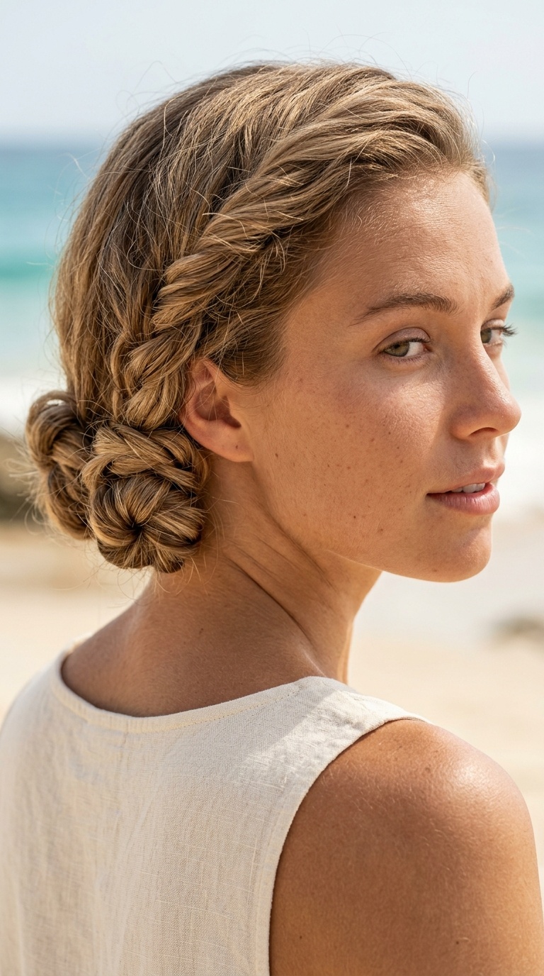 Triple Twisted Low Buns