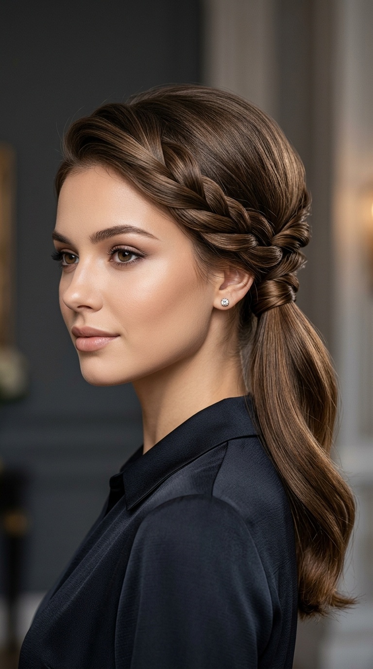 Triple Twisted Low Ponytail