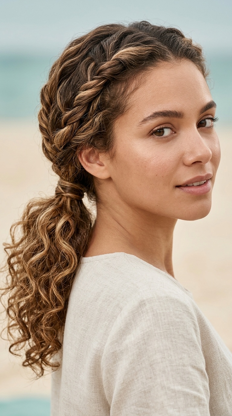 Triple Twisted Low Ponytail