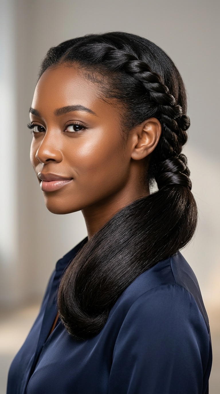 Triple Twisted Low Ponytail