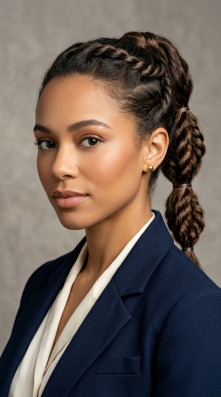Triple Twisted Ponytail