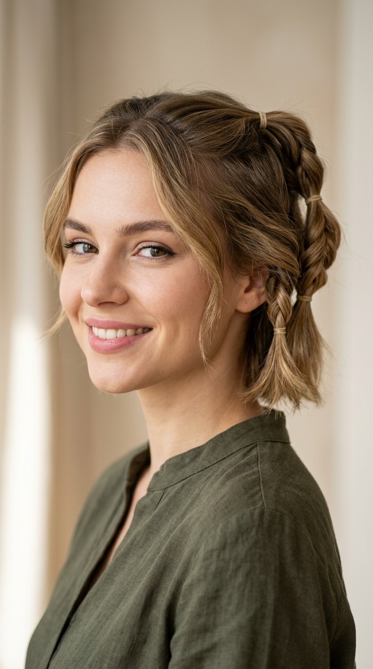 Triple Twisted Ponytails