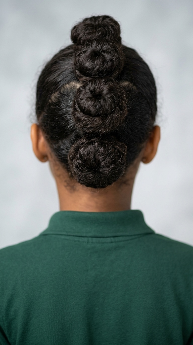 Triple Vertical Bun Row