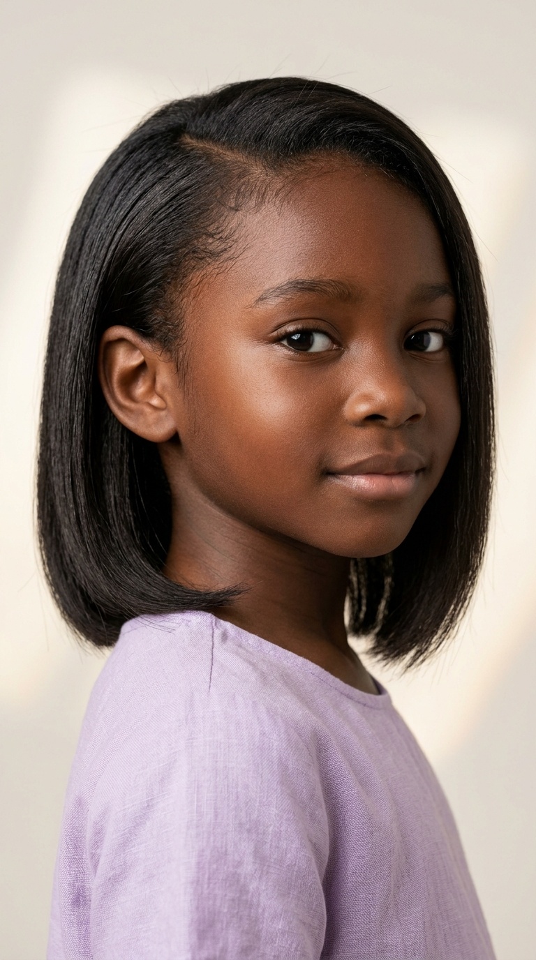 Tucked-Behind-Ear Straight Cut