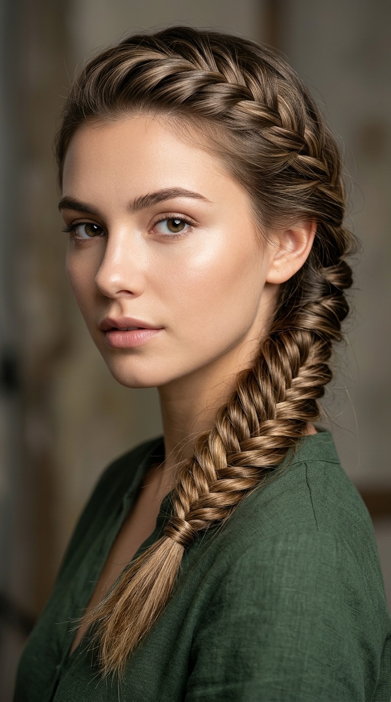 Tucked Fishtail Braid
