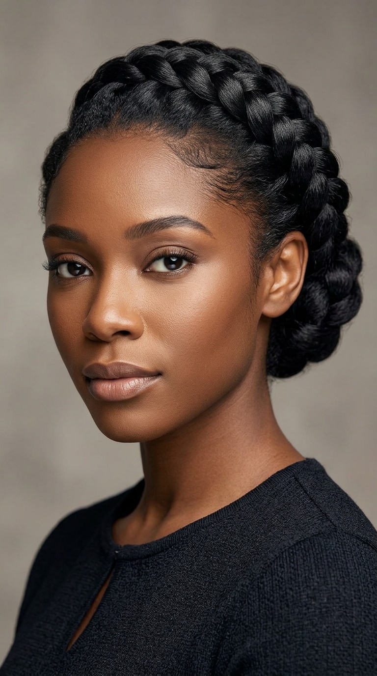 Tucked-In Braided Updo