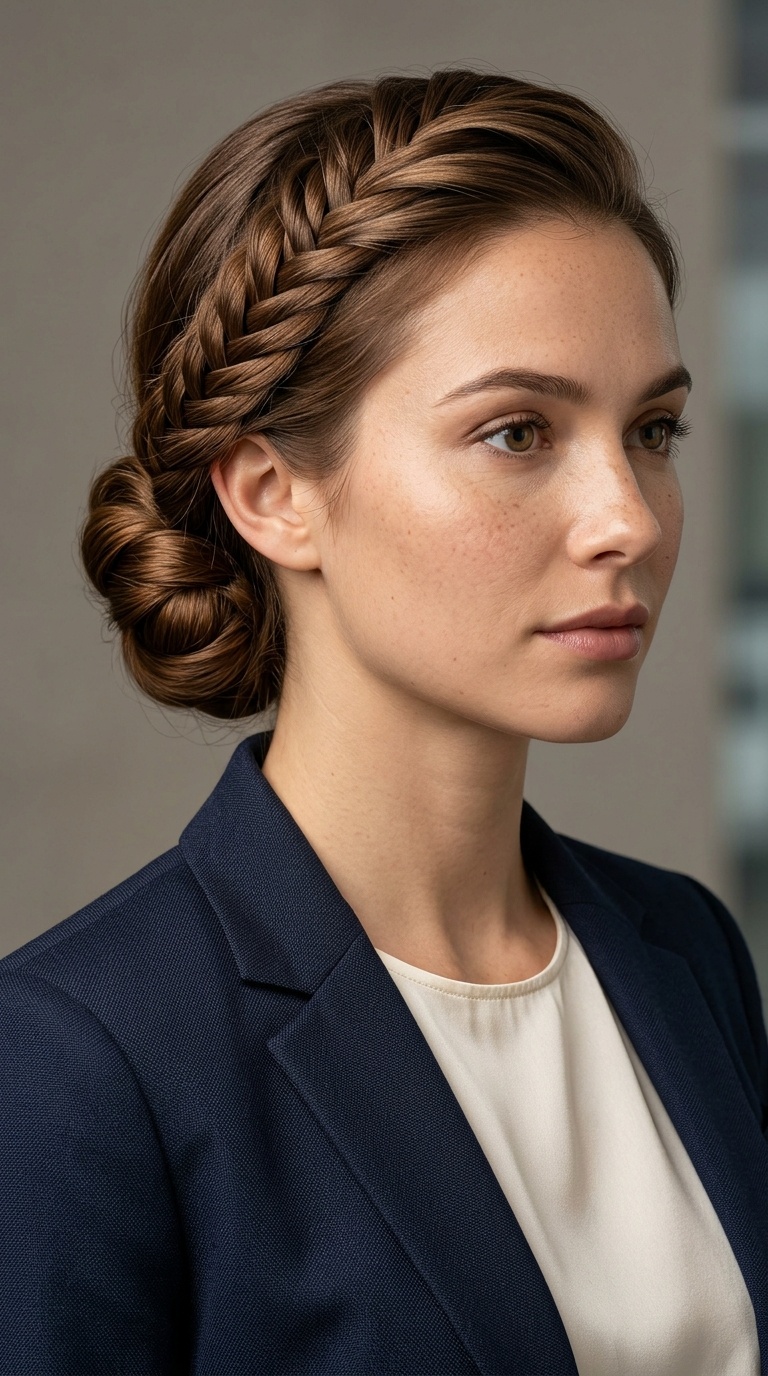 Tucked-In Fishtail Braid