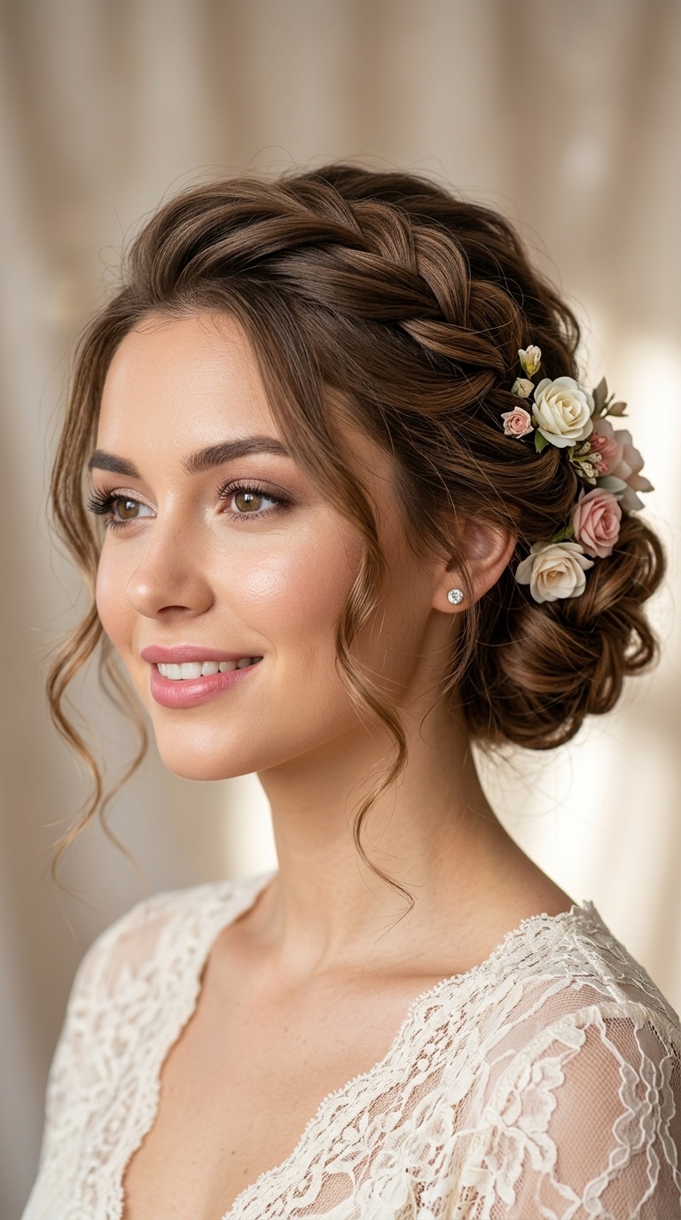 Tucked-In Floral Updo