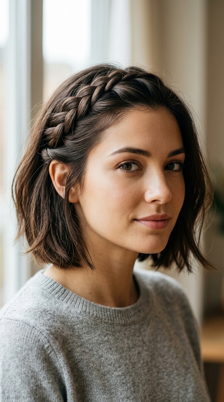 Tucked-In Front Braid