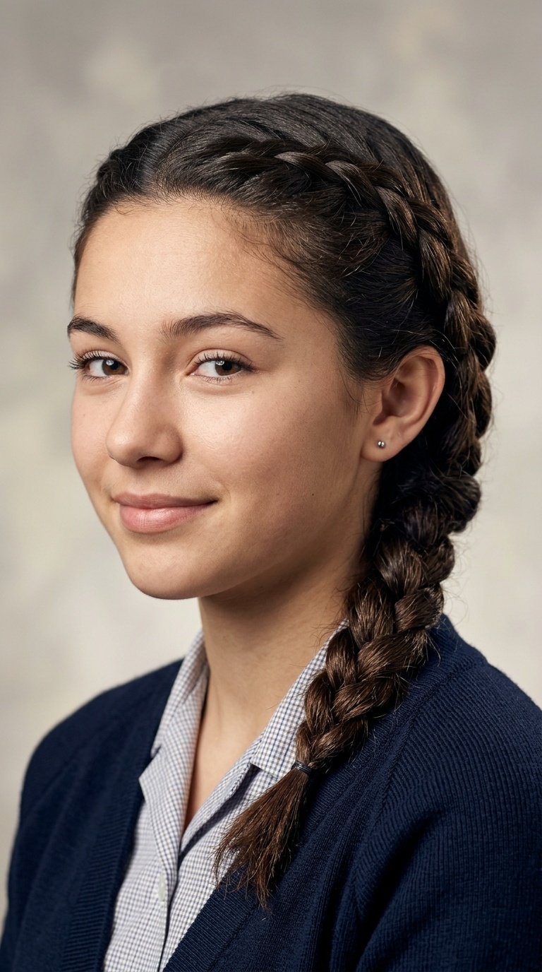 Tucked-In Low Braid