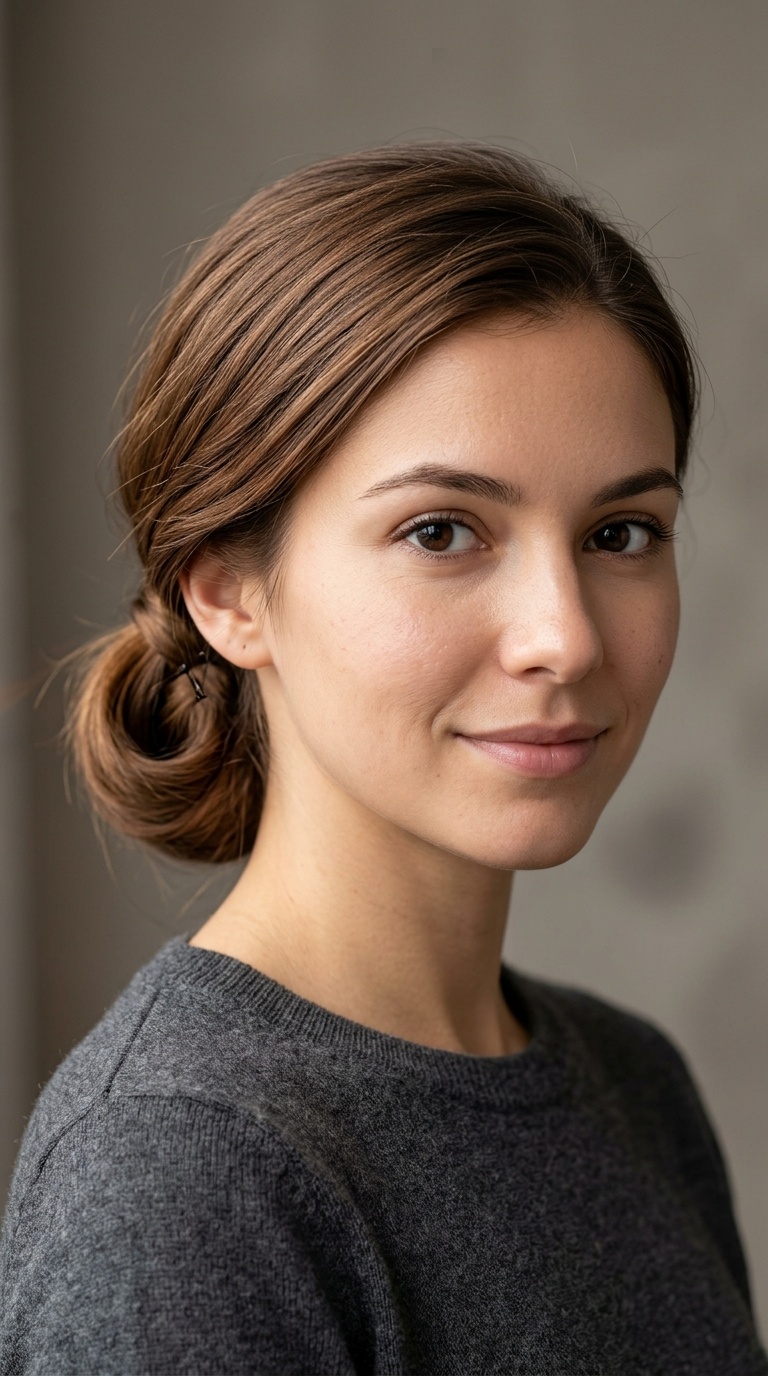 Tucked-In Low Ponytail