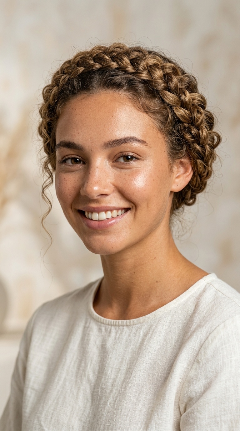 Tucked Milkmaid Braids