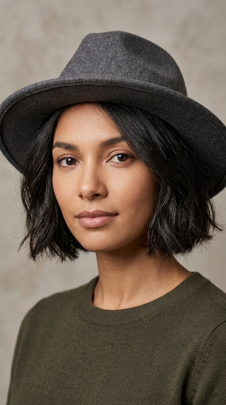 Tucked Under-Brim Bob