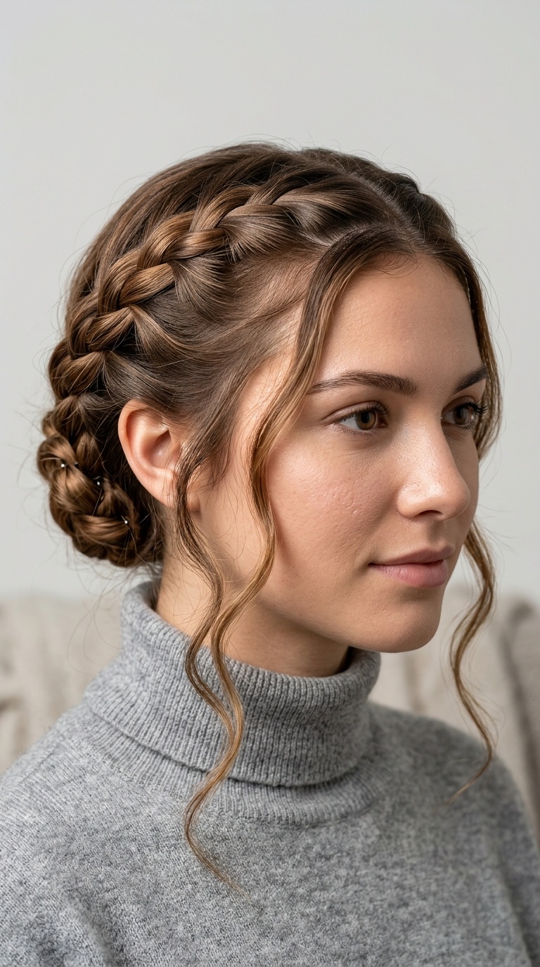 Tucked-Under French Braid