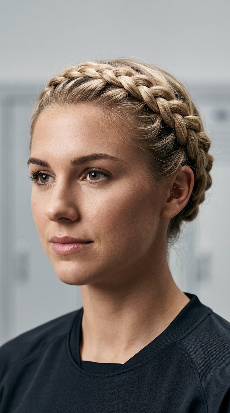 Tucked-Under Halo Braid