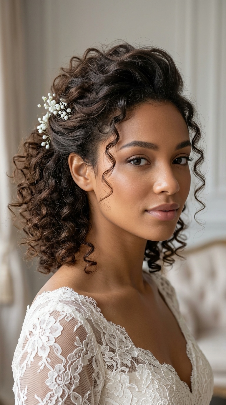 Tucked-Under Voluminous Half-Up