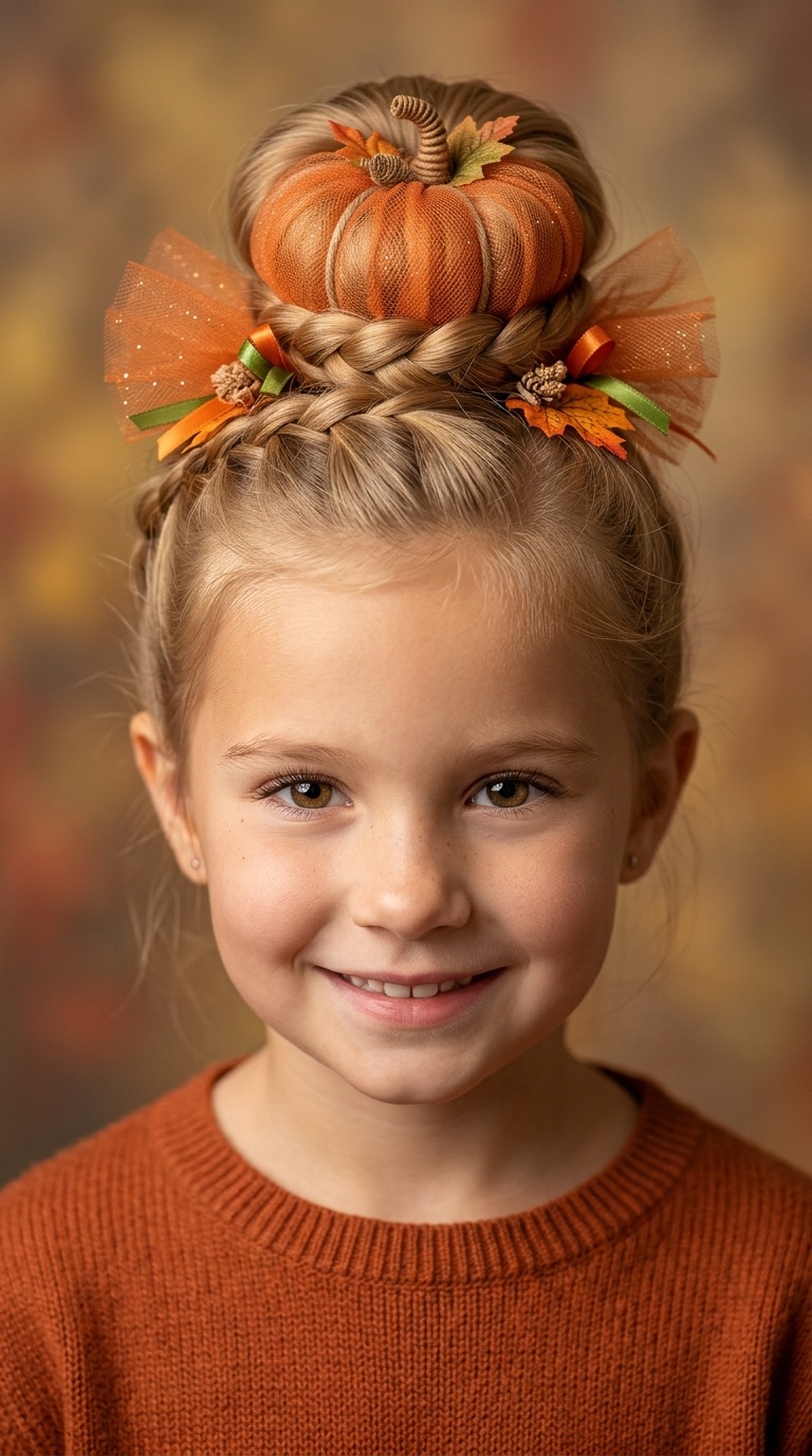 Tulle Pumpkin Top Knot