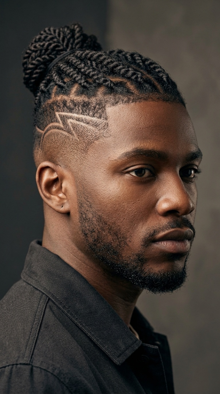 Twist Braids with Undercut and Design