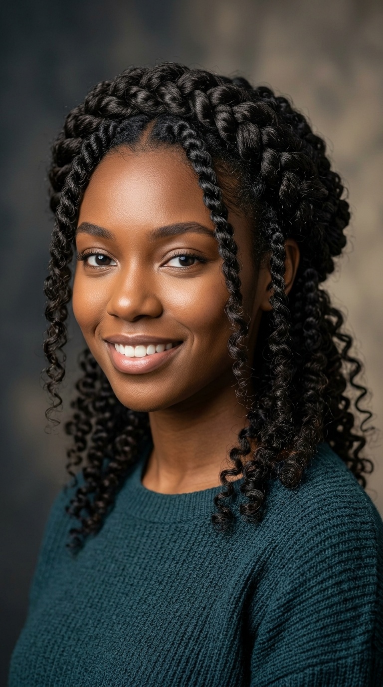 Twisted Crown for Curls