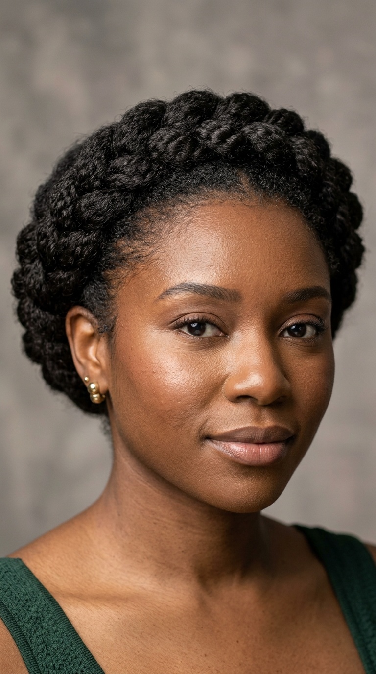 Twisted Crown with a Blow-Dried Halo