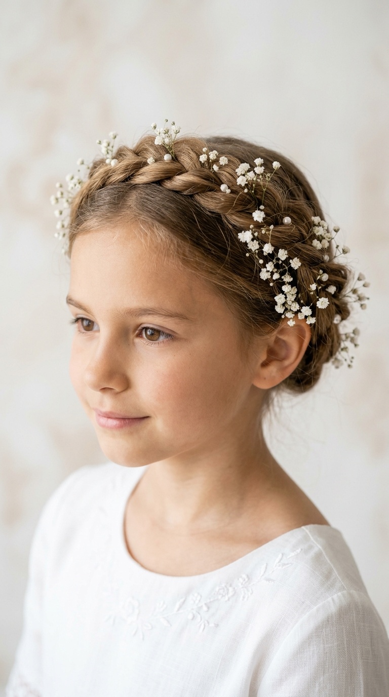 Twisted Crown with Baby’s Breath