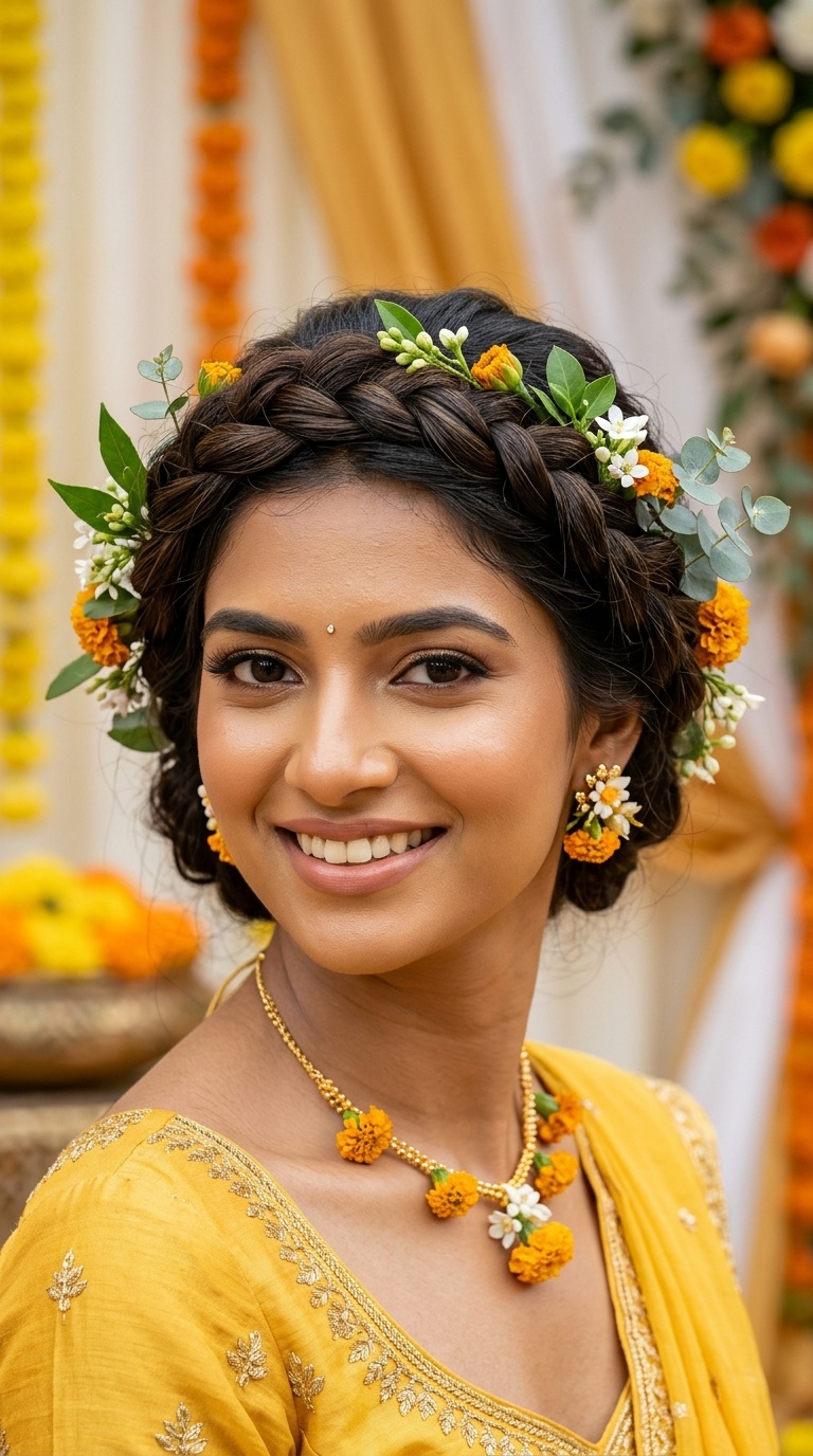 Twisted Crown with Greenery