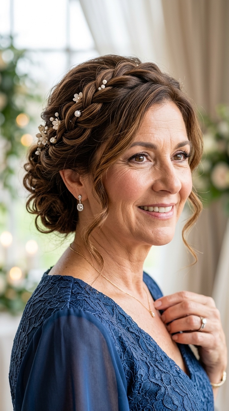 Twisted Crown with Soft Curls