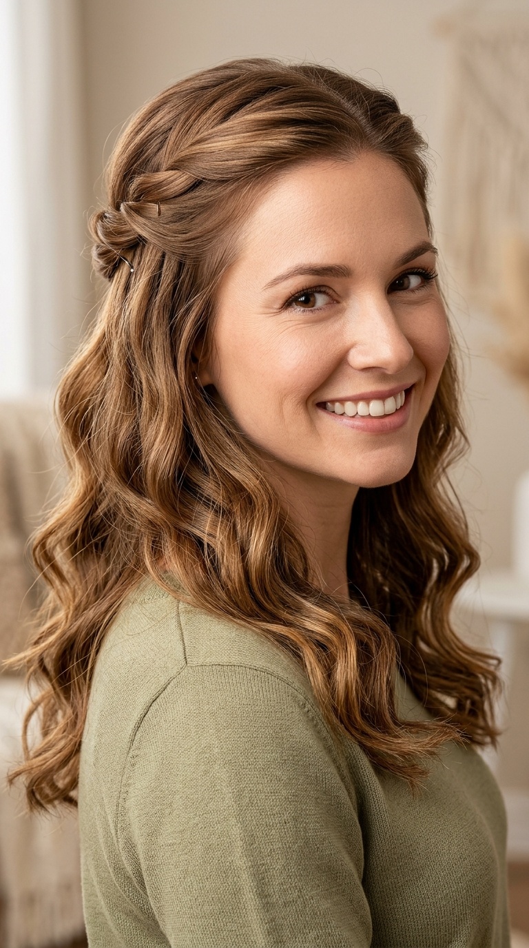 Twisted Half-Up Style