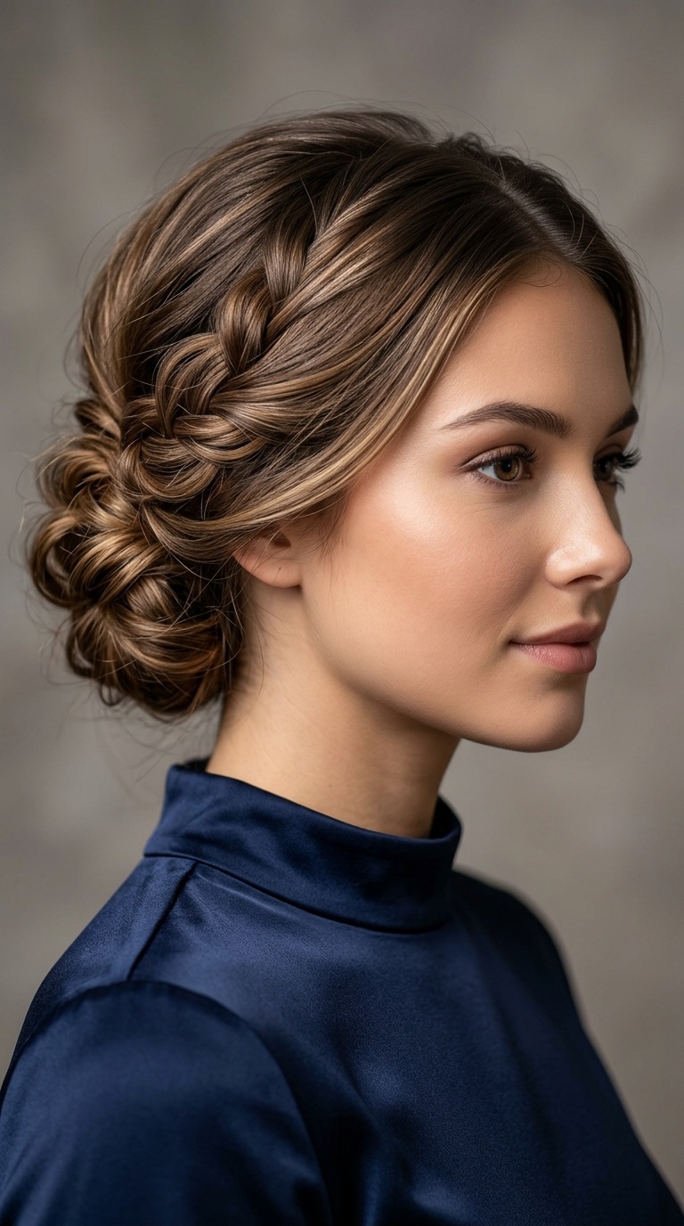 Twisted Low Bun for Bobs