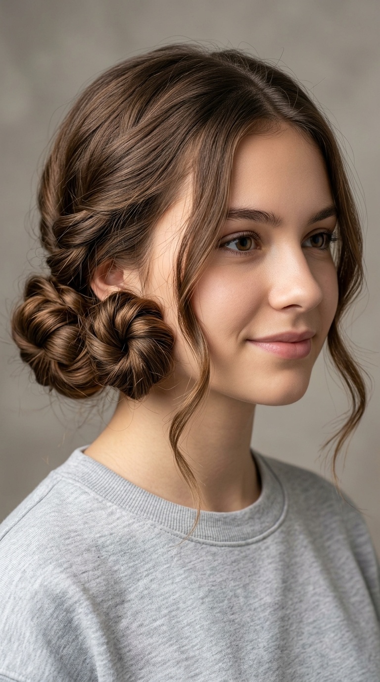 Twisted Low Buns