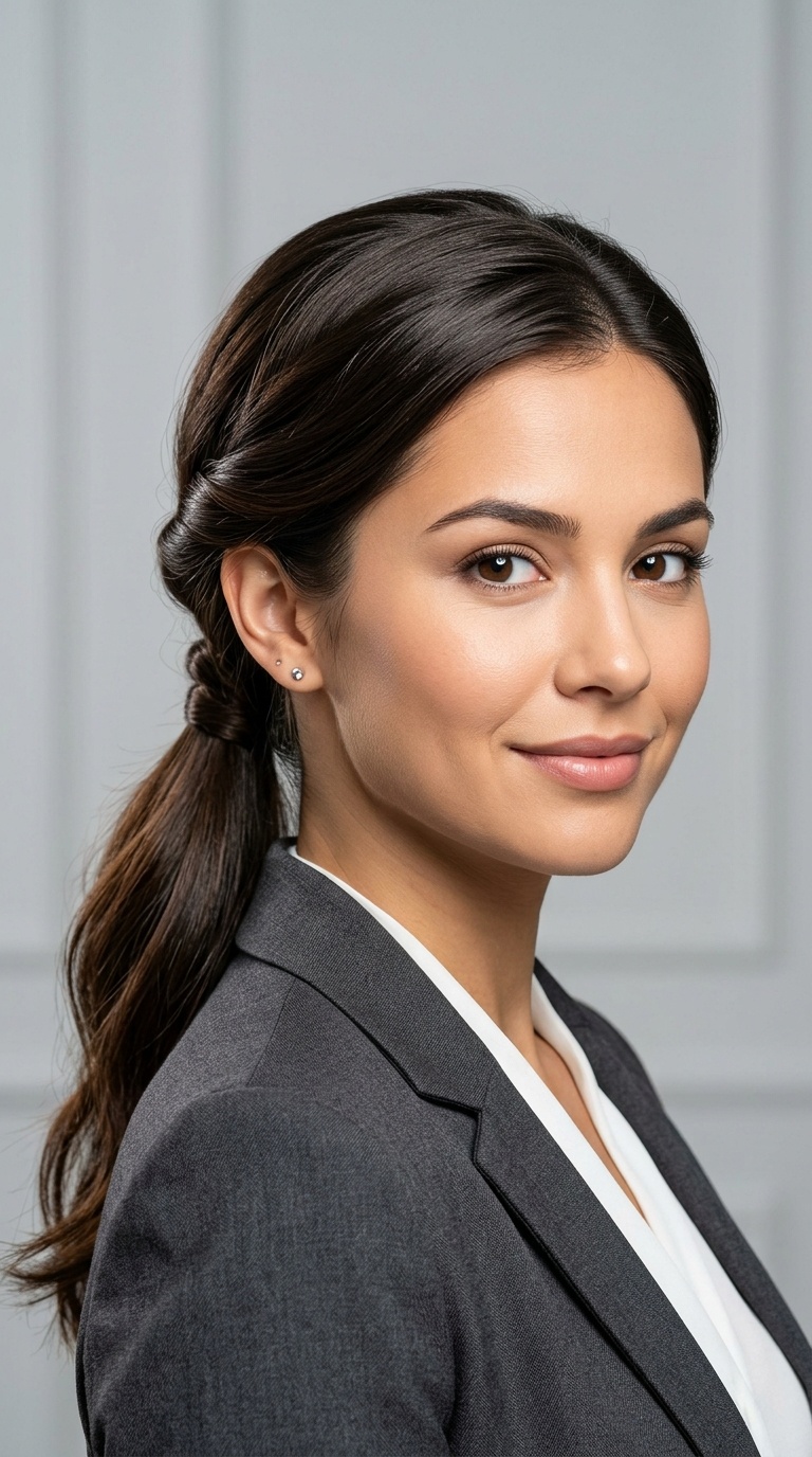 Twisted Low Ponytail