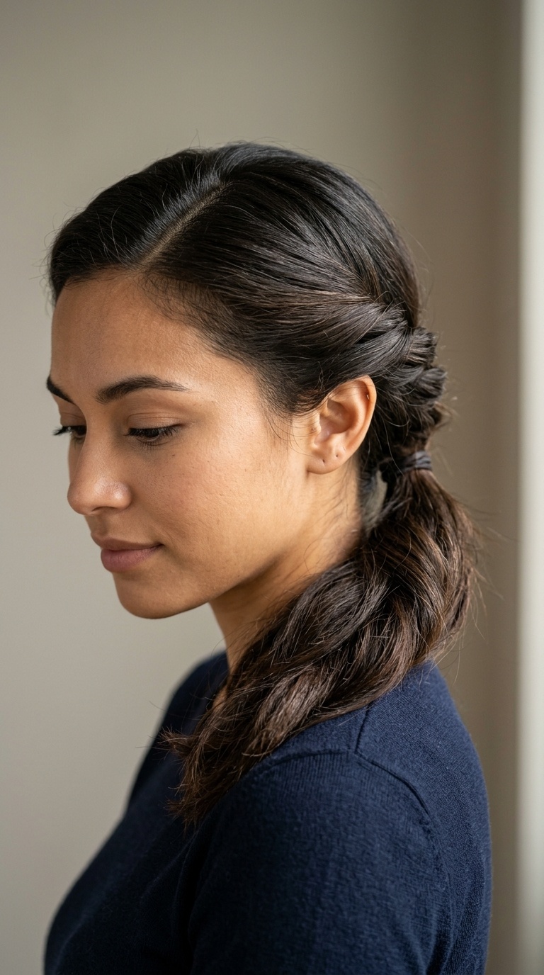 Twisted Low Ponytail