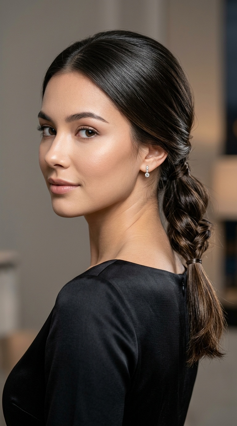 Twisted Low Ponytail