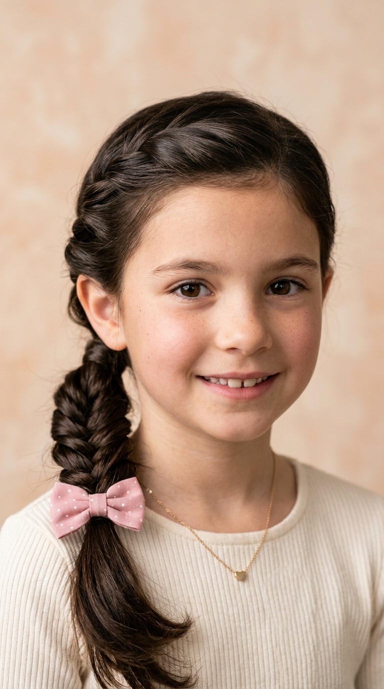 Twisted Low Ponytail with Bow