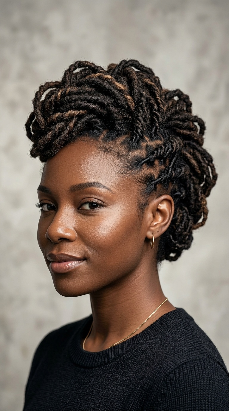 Twisted Mohawk Updo