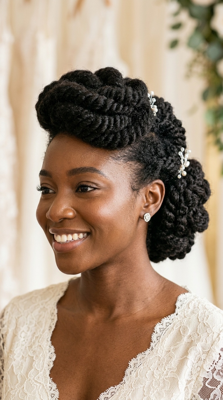 Twisted Pompadour and Chignon