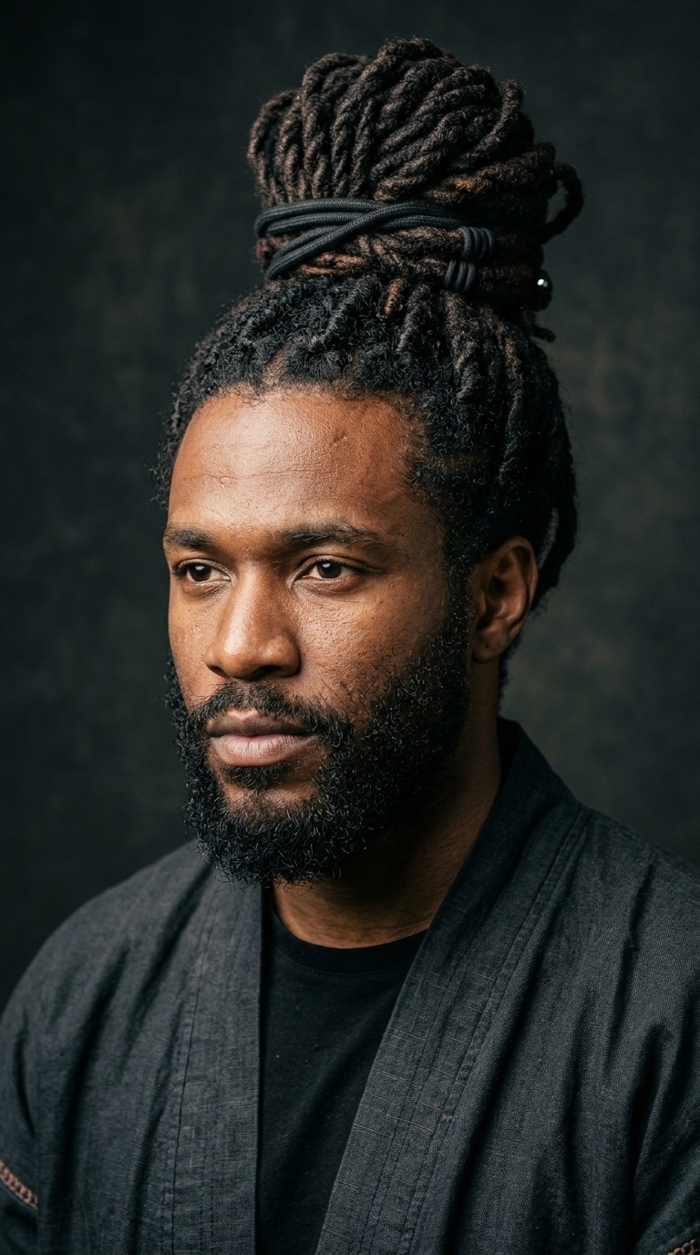 Twisted-Root Samurai Bun