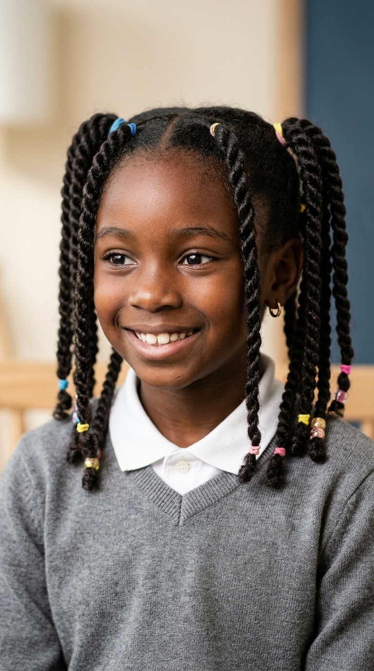 Twisted Rope Braid Pigtails