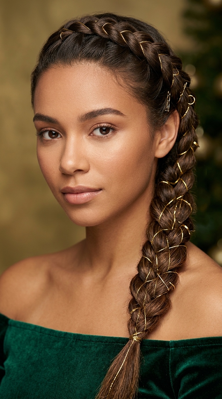 Twisted Rope Braid with Gold Thread