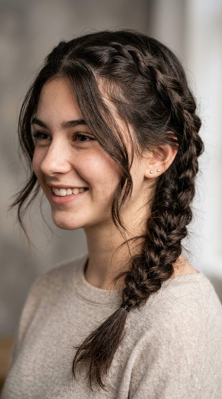 Twisted Rope Braid with Layered Flyaways