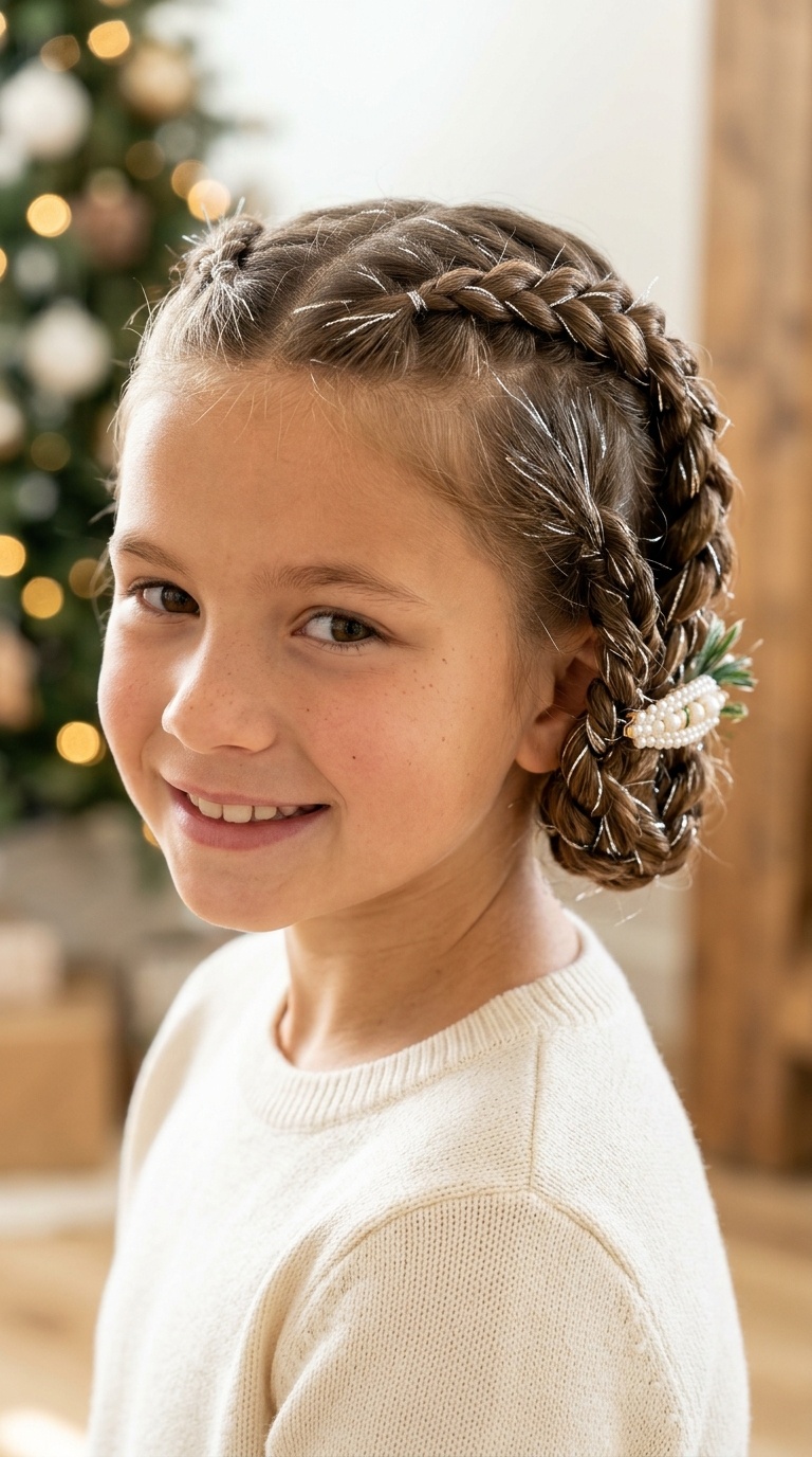 Twisted Rope Braid with Silver Tinsel