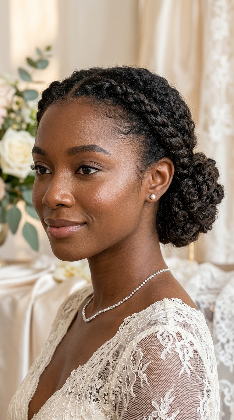 Twisted Rope Bun for Natural Curls