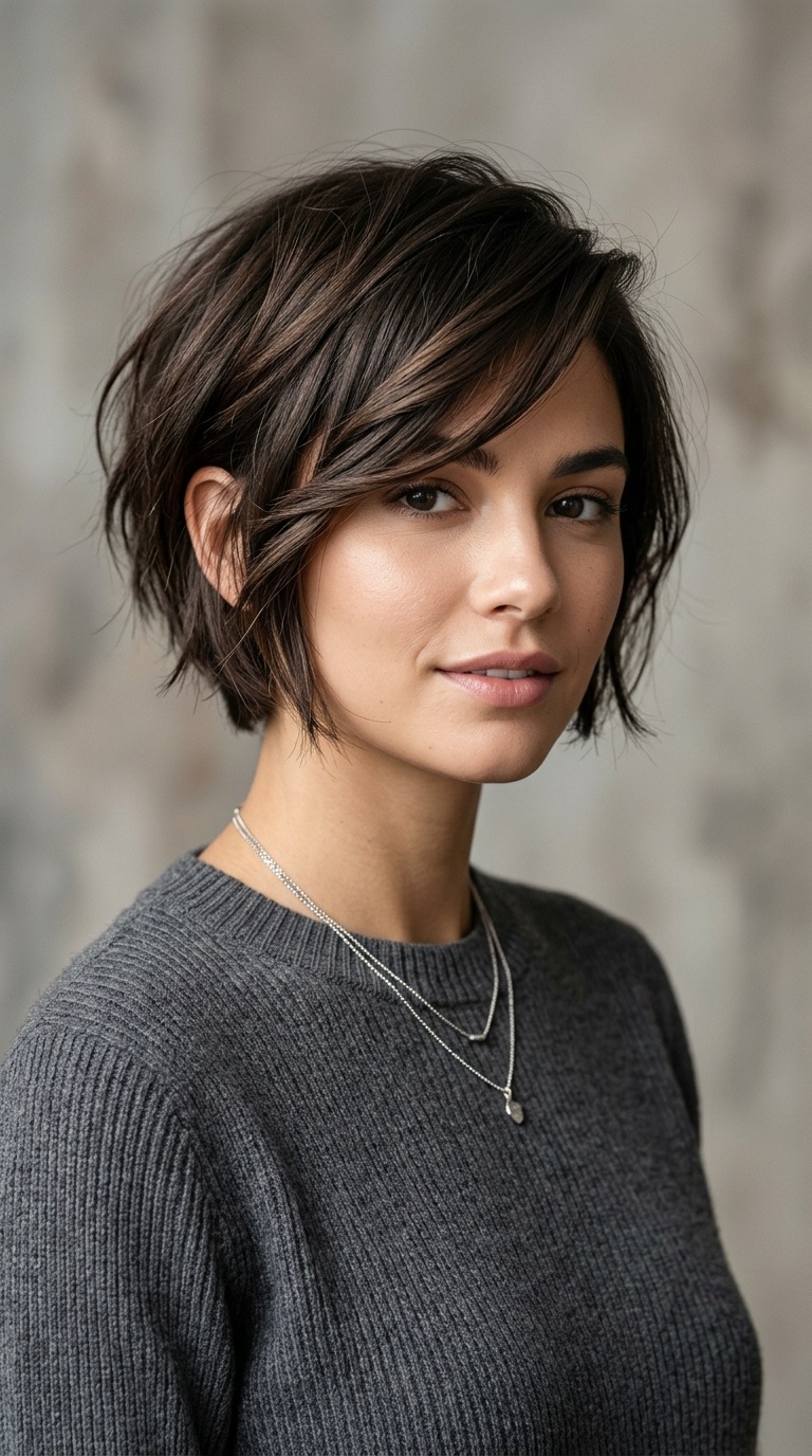 Twisted Side Bangs