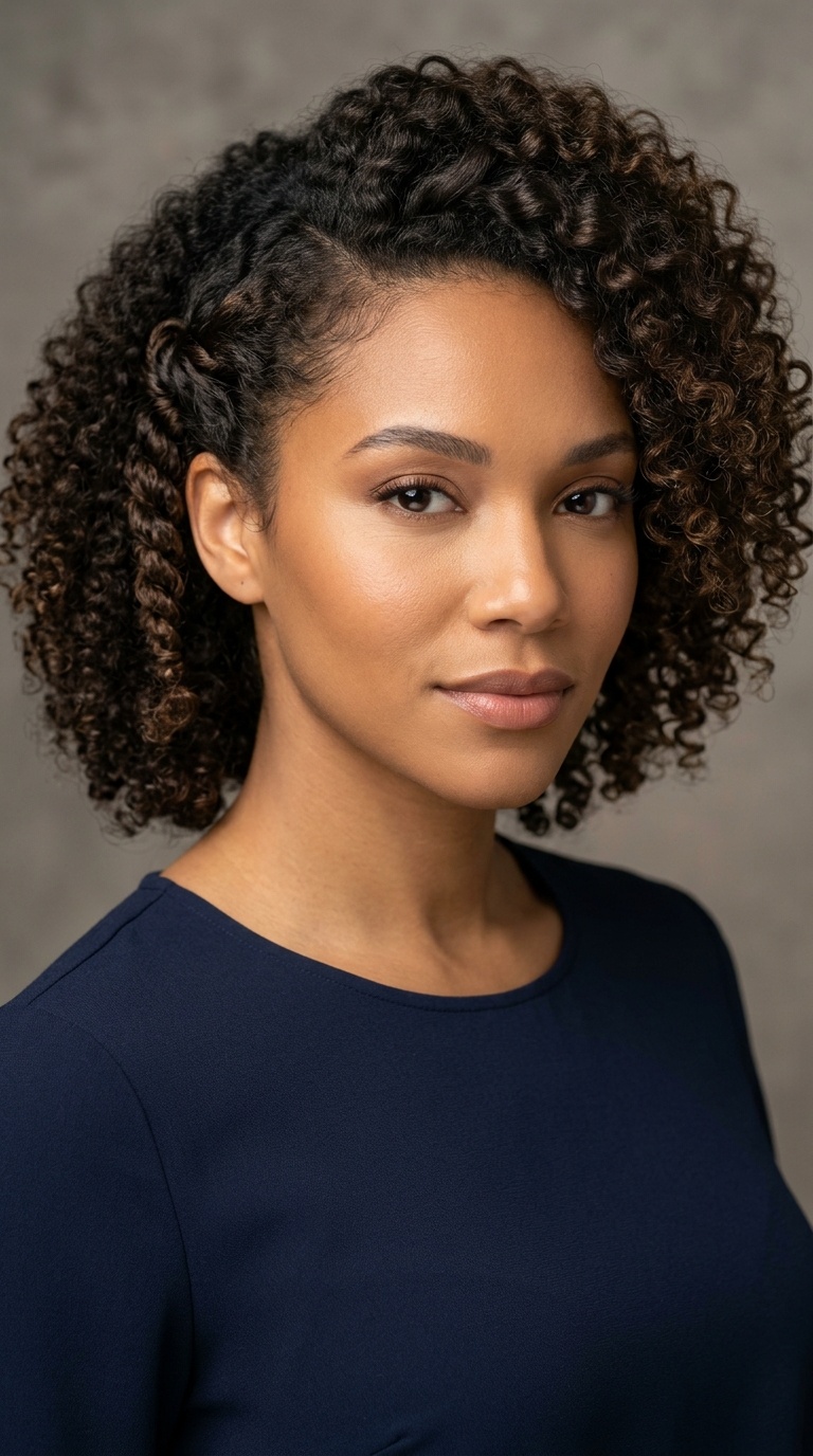 Twisted Side Tuck for Natural Curls